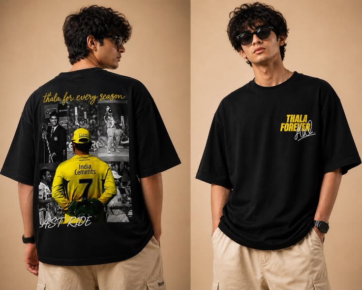 Thala Forever Oversized Graphic Tshirts