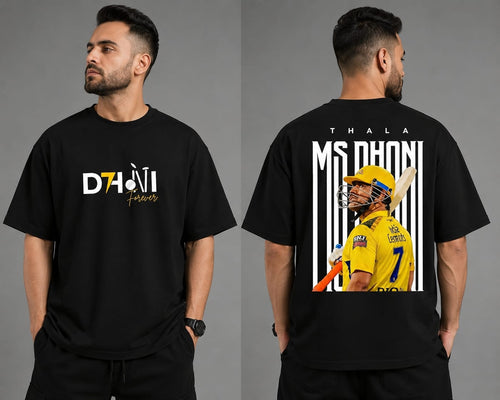 Dhoni Forever Oversized Graphic Tshirts