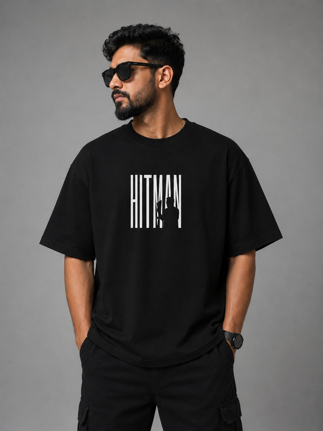 Hitman Rohit Sharma Fan Streetwear Black T-shirt Cotton Tee